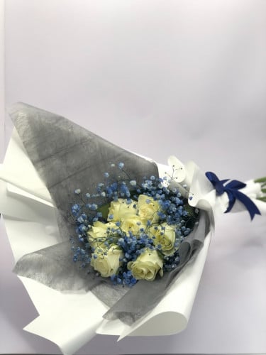 بوكيه ورد طبيعي باقة البسيطة