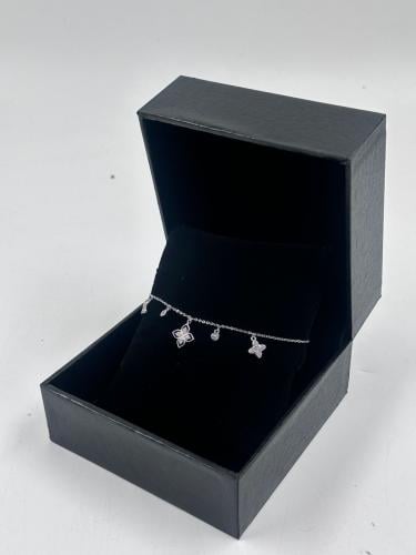 اسوارة ميني ورد زركون ( فضي )