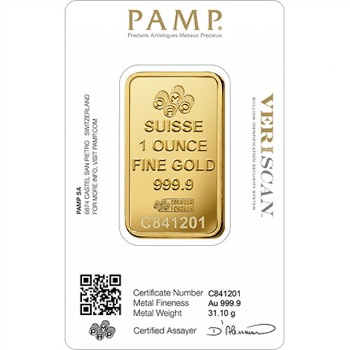 سبيكة ذهب فورتونا بامب عيار 24 بوزن 31.1 غرام