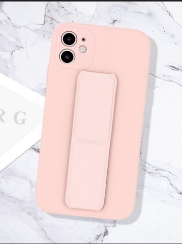 غلاف ايفون11 بلون موحد , مع مسكه