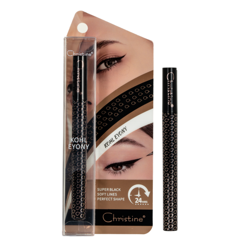 قلم كحل سائل ضد الماء اسود من كرستين 2336