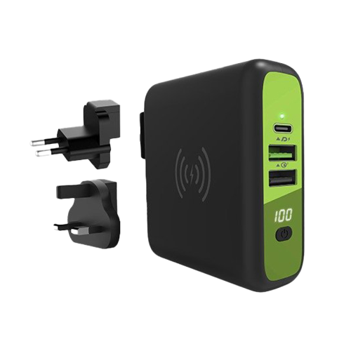 Goui - شاحن جداري + لاسلكي وبطارية متنقلة Mbala