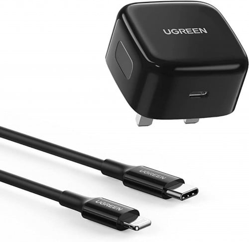 يوجرين - شاحن جداري بقوة 20 واط شحن سريع PD مع كيب...