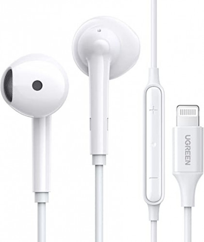 يوجرين - سماعة ايفون سلك معتمد من ابل (ابيض)