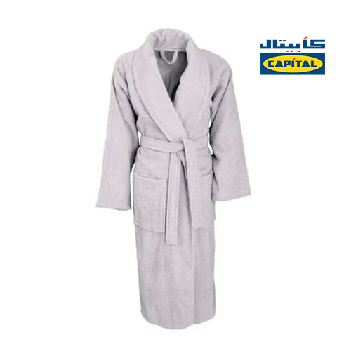 روب استحمام سميك رمادي فاتح