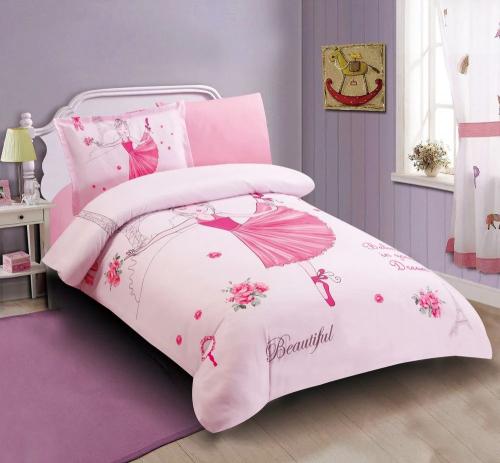 مفرش اطفال الاميرة وردي ناعم 4 قطع