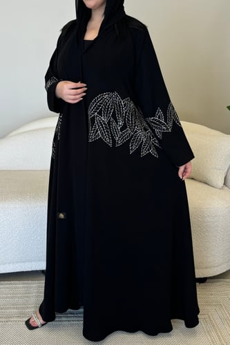 عباية فاخرة دبل كلوش مطرزة