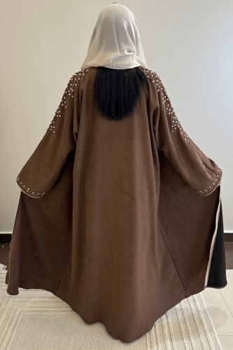 عباية شمواه لون بني بشك