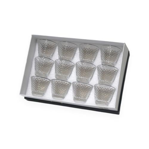 طقم فنجال شفاف وسط