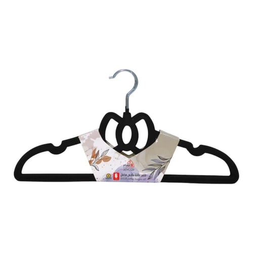 علاق ملابس مخمل 6 حبة