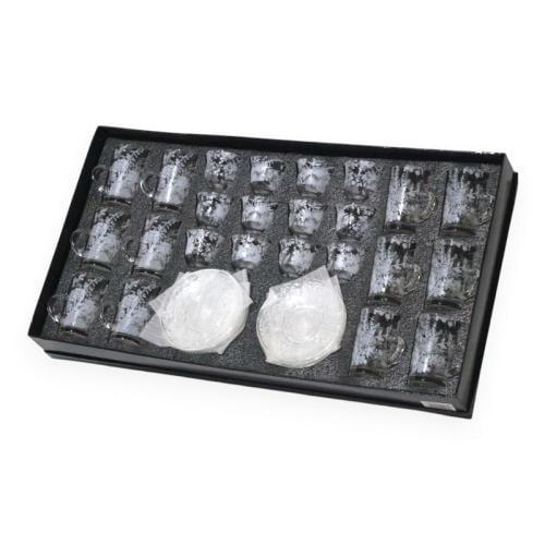 طقم بيالات وفناجيل زجاج 30 قطعة