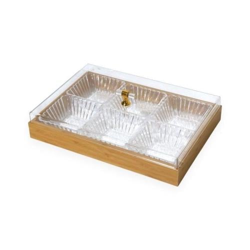 صحن حلا و مكسرات اللهيب بغطاء أكرلك