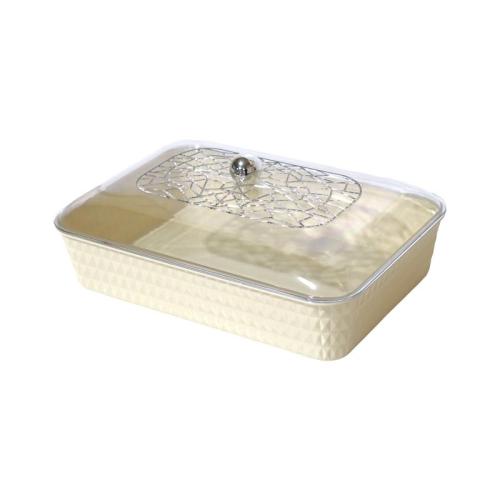 صينية بلاستيك بغطاء