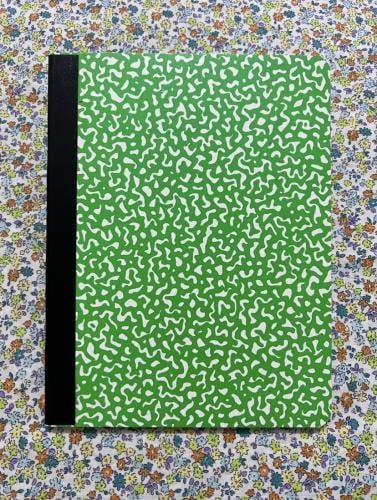 دفتر قديم جميل غلاف مقوى - اخضر