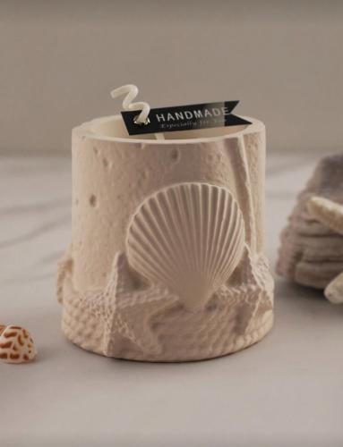 وعاء تصميم صدفه ونجمة البحر