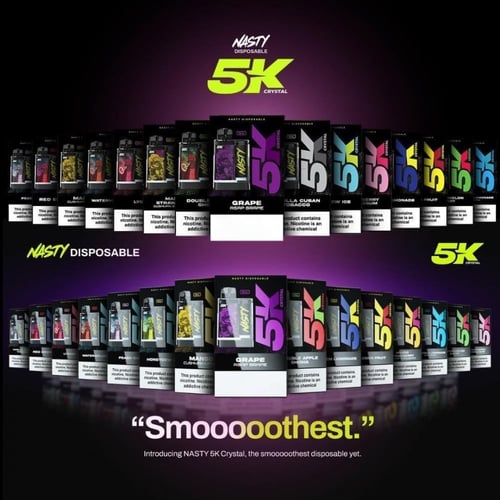 سحبة ناستي كريستال 5K خوخ ليمون 5000 موشة - NASTY...