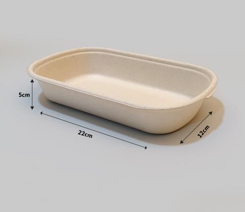Food container made of sugarcane 500 ml natural be...