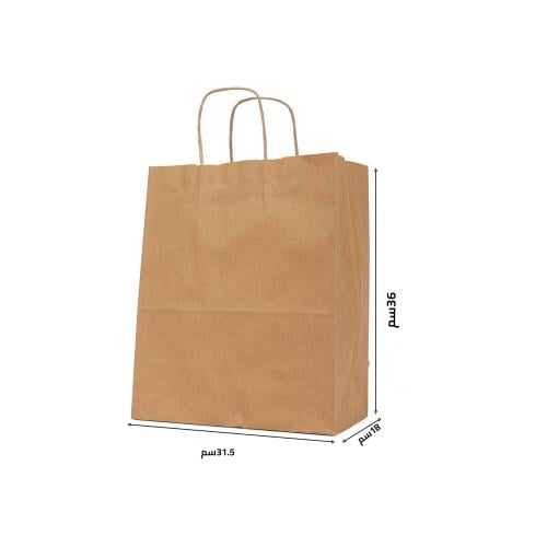 Kraft paper bag with twisted handles - carton of 2...
