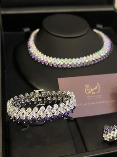 طقم لمعة ألماس بنفسجي
