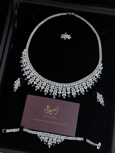 طقم زيركون بنفجسي