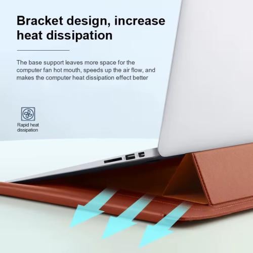 شنطة لابتوب مع شاحن لاسلكي مع ستاند (اسود)