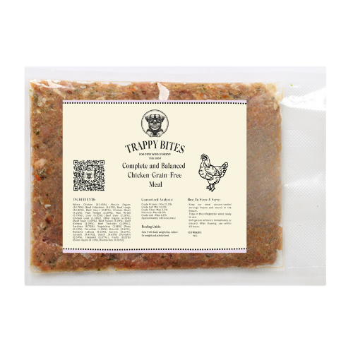 وجبة الدجاج والاحشاء النيئة متوازنة للقطط– 150 جم