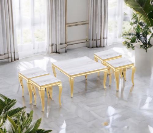 طقم أستيل رخام مربع