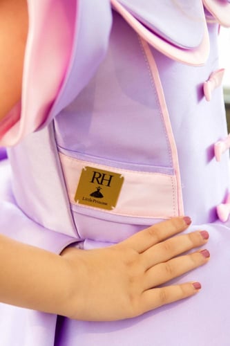 فستان بناتي أنيق بتصميم أميرة – موف فاتح