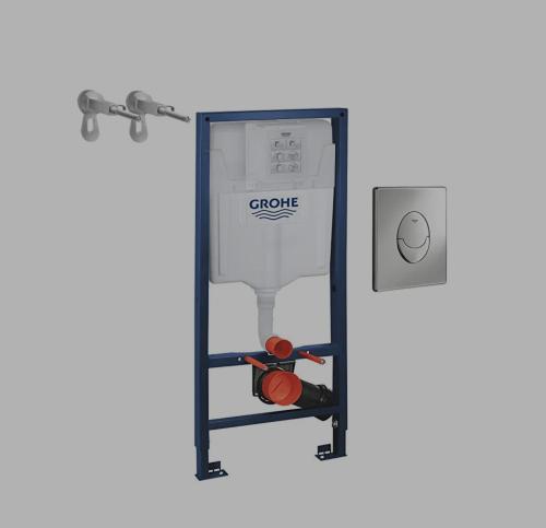 سيفون جروهي مخفي شاس (ملحق التثبيت) شامل المحلقات