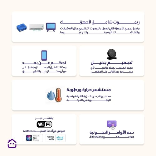 الريموت الذكي مع مقياس الحرارة والرطوبة