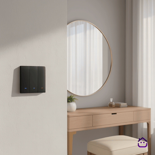 تشكيلة مفاتيح الإنارة الذكية ثلاثي مع هب