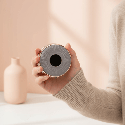 مرآة محمولة باليد - مرآة سفر أنيقة ومحمولة لإجراء...