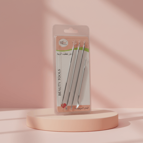 مزيل الرؤوس السوداء - مجموعة أنيقة من 4 أدوات دقيق...