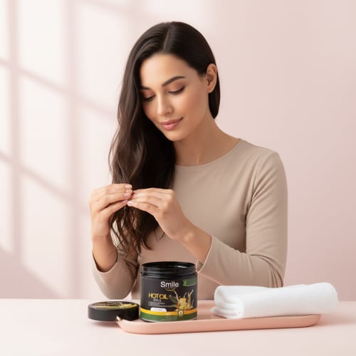 حمام زيت يغذي الشعر التالف ويزيد من نعومته ولمعان...