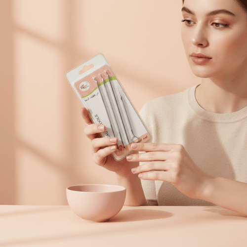 مزيل الرؤوس السوداء - مجموعة أنيقة من 4 أدوات دقيق...