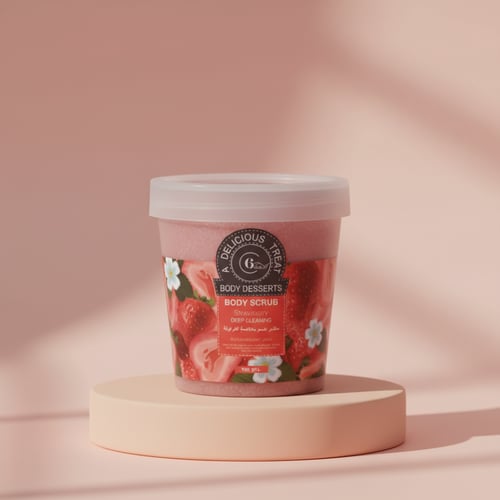 مقشر جسم بخلاصة الفراولة