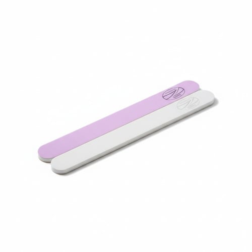 ملف الأظافر ثنائي الجانب مع تصميم وردة بيضاء أنيقة...