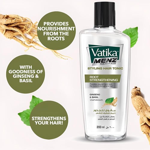 زيت تونيك تصفيف للشعر بالجينسنج والريحان من فاتيكا...