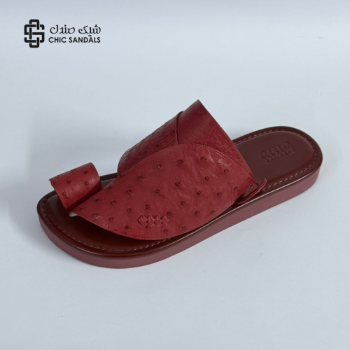شرقي جلد نعام عنابي