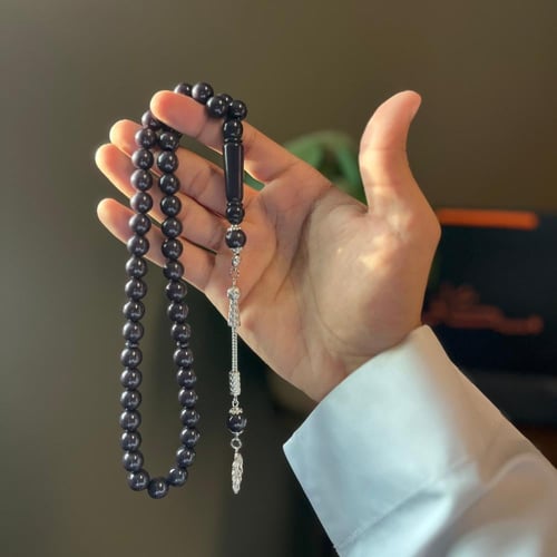 سبحة بكلايت كحلي غامق