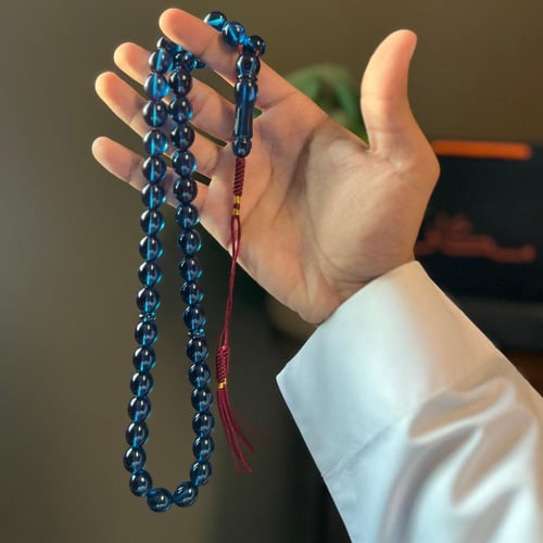 سبحة زعفران كحلي حرباء