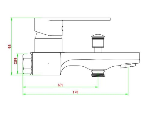 خلاط شاور أسود حار بارد ماركة ZINTH