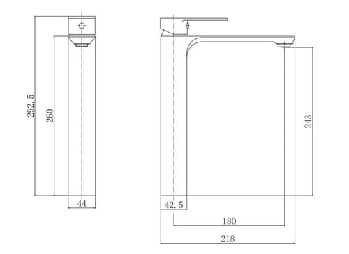 خلاط مغسلة نحاس طويل ايطالي ماركة DOOX