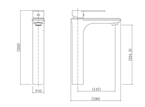 خلاط مغسلة نحاس طويل إيطالي ماركة DOOX كروم