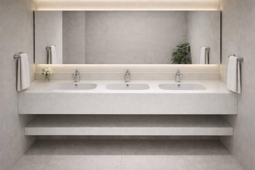 مغسلة ديكور كوريان سكري ثلاثة احواض 180x50 بدون حو...