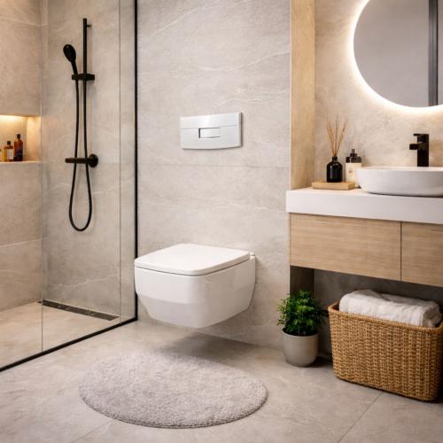 كرسي حمام معلق مقاس 18 مربع ماركة AUSHEN