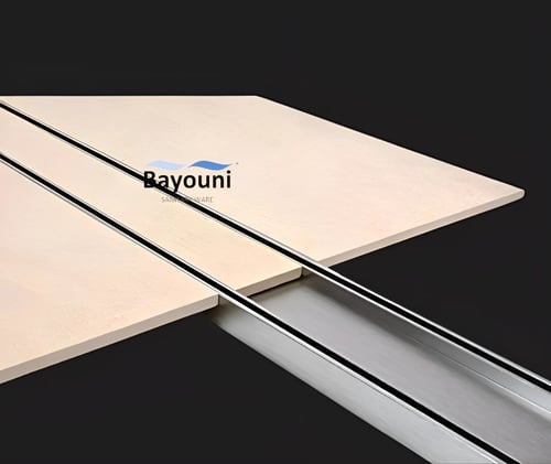 صفاية شاور مخفية بلاط 50سم x 5.5سم ستانل ستيل المق...