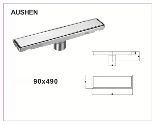 صفاية بلاط مقاس 49سم x 9سم ستانل ستيل المقاوم للصد...