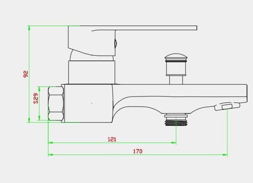 خلاط شاور كروم حار بارد ماركة ZINTH