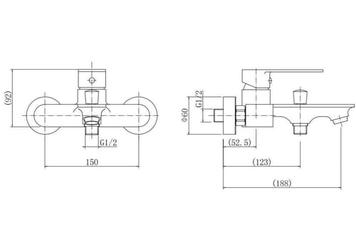 خلاط شاور نحاس إيطالي ماركة DOOX بتصميم مثالي